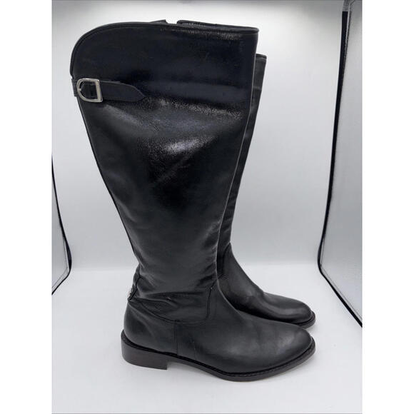 Vintage Carla Danelli Leather Knee High‎ Riding Boots, Size 40 US 9 NWOT - Picture 1 of 16